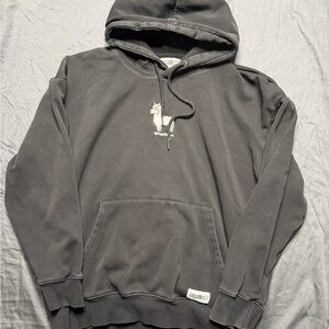 Stylish Black Hoodie with Embroidered Design